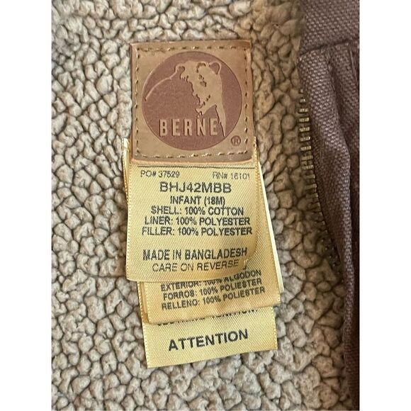 Berne 18 months brown Sherpa lined winter jacket - Picture 3 of 5